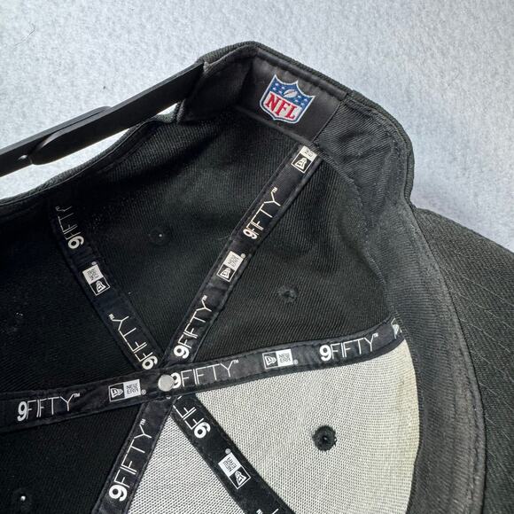 New Era New Orleans Saints 9Fifty Black on Black Adjustable Snapback Hat Cap - Picture 6 of 10
